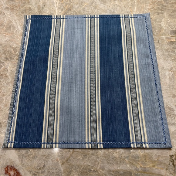 Dining Set Of 6 Cloth Napkins Blue Spotswood Stripe Colonial